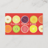 carte de visite de fruits rétro, arrière - plan de (Dos)