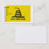 Carte de visite de Gadsden,… (Devant / Derrière)