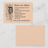 Carte de visite de galerie de l'art de Diane (Devant / Derrière)