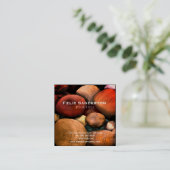 Carte de visite de galets (Debout devant)