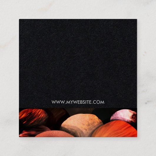 Carte de visite de galets (Dos)