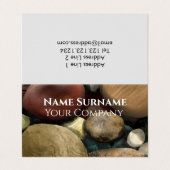 Carte de visite de galets (Extérieur déplié)