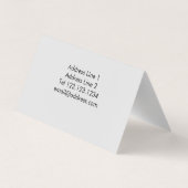 Carte de visite de galets (Dos)