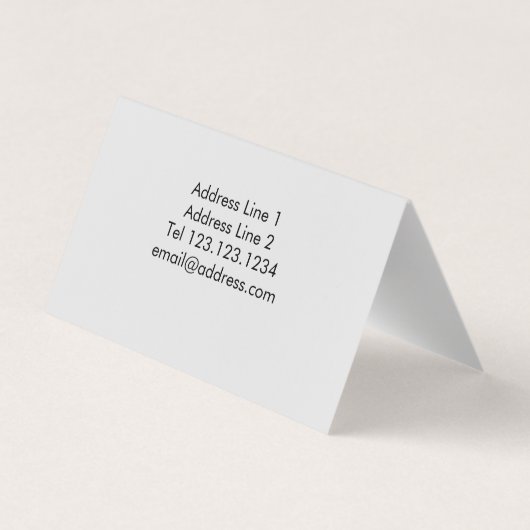 Carte de visite de galets (Dos)