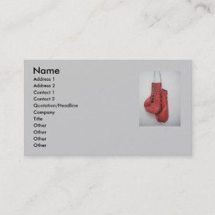 Carte de visite de gants de boxe
