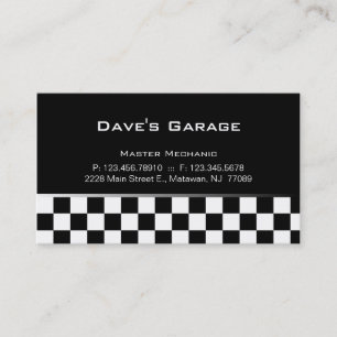 Carte de visite de garage automobile de course Gri