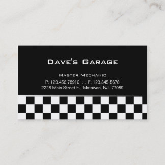 Carte de visite de garage automobile de course Gri