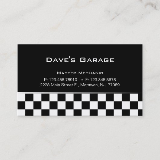 Carte de visite de garage automobile de course Gri (Devant)