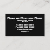 Carte de visite de garant de caution (Dos)