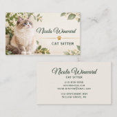Carte de visite de garde de chat (Devant / Derrière)