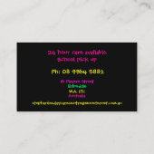 Carte de visite de garde de famille (Dos)