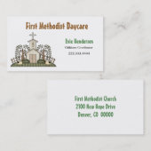 Carte de visite de garde d'église (Devant / Derrière)