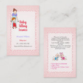 Carte de visite de garde d'enfants (Devant / Derrière)