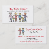 Carte de visite de garde d'enfants (Devant / Derrière)