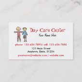 Carte de visite de garde d'enfants (Dos)