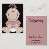 Carte de visite de garde d'enfants (Devant / Derrière)