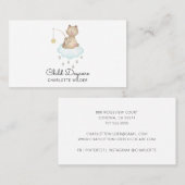 Carte de visite de garde d'enfants (Devant / Derrière)