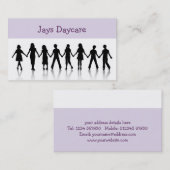 Carte de visite de garde d'enfants (Devant / Derrière)