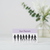 Carte de visite de garde d'enfants (Debout devant)