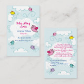 Carte de visite de garde d'enfants (Devant / Derrière)