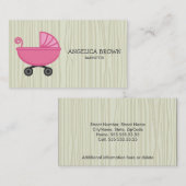 Carte de visite de garde d'enfants (Devant / Derrière)