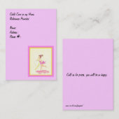 Carte de visite de garde d'enfants avec dessin d'e (Devant / Derrière)