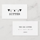 Carte de visite de GARDE D'ENFANTS d'ANIMAL (Devant / Derrière)