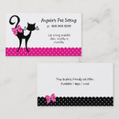 Carte de visite de garde d'enfants de chat de 232 (Devant / Derrière)