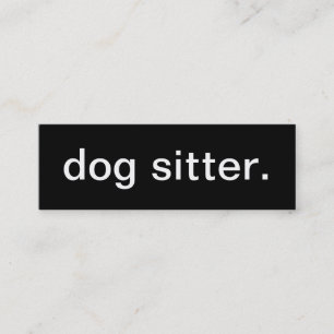 Carte de visite de garde d'enfants de chien