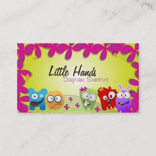 Carte de visite de garde - petits monstres coloré