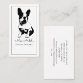 Carte de visite de garderie de chien de taureau fr (Devant / Derrière)