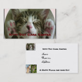 Carte de visite de garderie Kitty (Devant / Derrière)