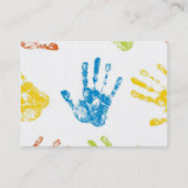 Carte de visite de garderie pour enfants (Dos)