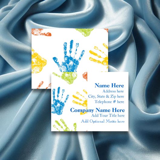 Carte de visite de garderie pour enfants