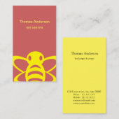 Carte de visite de gardien d'abeilles (Devant / Derrière)