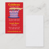 Carte de visite de gâteau d'anniversaire (Devant / Derrière)