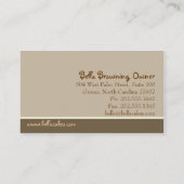 Carte de visite de gâteau de Bella (Dos)