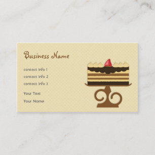 Carte de visite de gâteau de chocolat