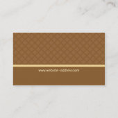 Carte de visite de gâteau de chocolat (Dos)