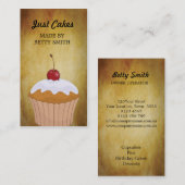 Carte de visite de gâteau de coupe (Devant / Derrière)