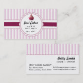 Carte de visite de gâteau de coupe (Devant / Derrière)