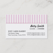 Carte de visite de gâteau de coupe (Dos)