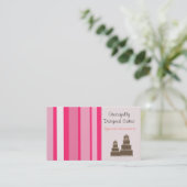 Carte de visite de gâteau du concepteur de bandes  (Debout devant)