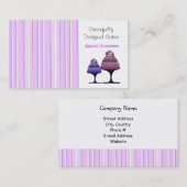 Carte de visite de gâteau du concepteur de bandes  (Devant / Derrière)