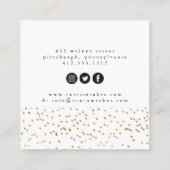 Carte de visite de gâteau et de boulangerie Gold & (Dos)