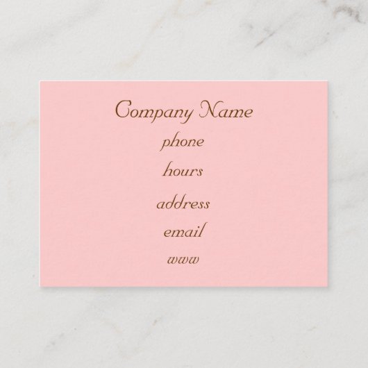 Carte de visite de gâteaux (Dos)