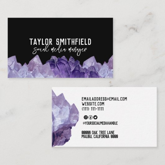 carte de visite de gemmes divers (Devant / Derrière)