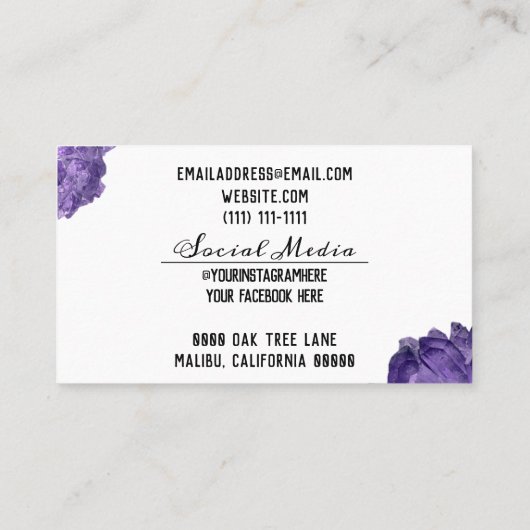 carte de visite de géode (Dos)