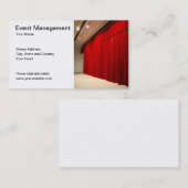 Carte de visite de gestion d'événement (Devant / Derrière)