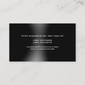 Carte de visite de gestionnaire de monogramme à mo (Dos)